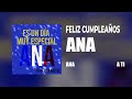 Feliz cumpleaños Ana 