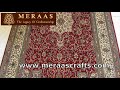 Hand Knotted Silk on Silk 24*24 3 Ft x 5 Ft Carpet from Kashmir Carpet No-91