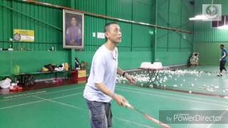 Badminton training in Nusa Mahsuri - No Mercy!