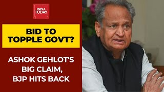 Ashok Gehlot Claims BJP Again Trying To Topple Rajasthan Govt; BJP Hits Back