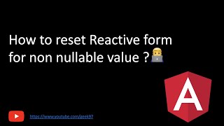 How to reset a Form in Angular? | How to set the form to non-nullable in Angular 👨💻
