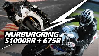 BMW S1000RR & Triumph Daytona 675R // Nurburgring 2014 // Traffic, yellow flags, fun laps.