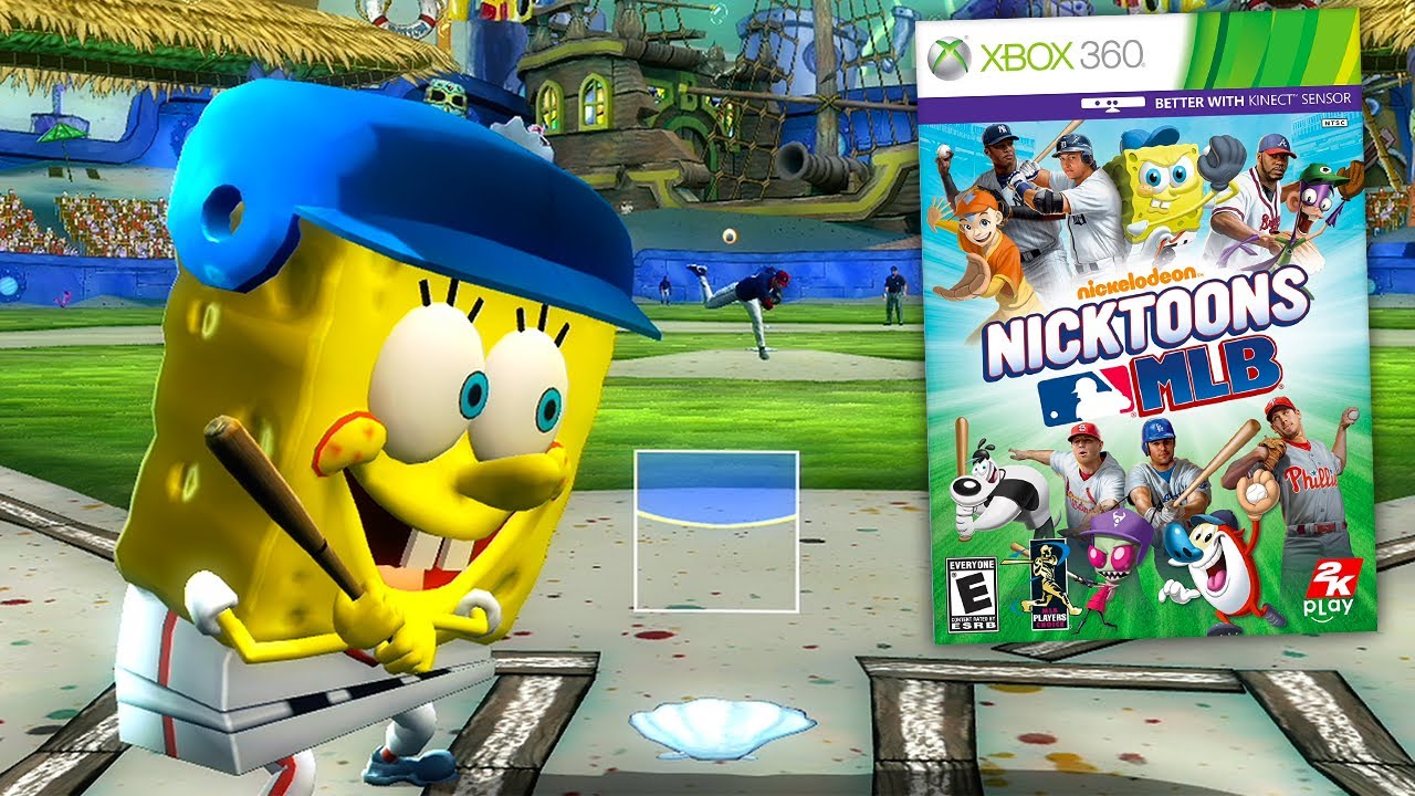 so they made a Spongebob Baseball game. Nicktoons MLB