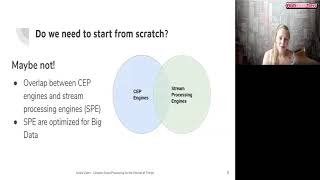 Complex Event Processing for the Internet of Things - Ariane Ziehn @ VLDB 2020