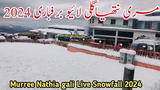 Murree live snowfall 2024 | nathia gali snowfall today | murree live today | #murree weather #2024