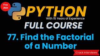 Factorial of a number in Python | math.factorial() | Python Program