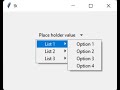 How to create Nested Dropdown Lists in Tkinter