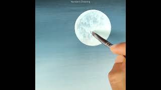Easy Moonlight Scenery Painting #shorts