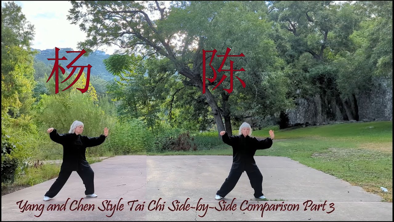 Yang And Chen Style Tai Chi Side-by-Side Comparison Part 3 - YouTube