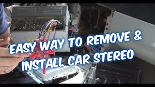 HOW TO INSTALL A CAR STEREO & CONNECT CAR RADIO WIRING TO AMP SUB