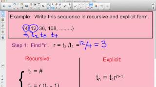 Writing a Recursive and Explicit Formula in Geometric Sequence