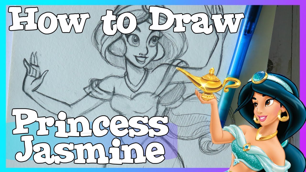 How To Draw Jasmine From Disney S Aladdin Youtube