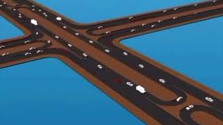 This Is An Engineers's Design Of Intersections That Require No Traffic Lights