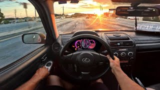 Lexus IS300 Sunset POV (Cutting Up In Traffic)