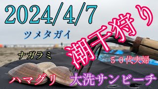 「思い出７分動画」2024大洗サンビーチ潮干狩り、２回目。