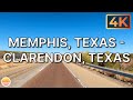 Memphis, Texas to Clarendon, Texas. An UltraHD 4K Real Time Driving Tour in the Texas Panhandle.