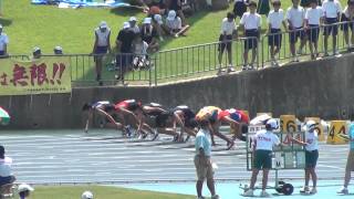 20140726兵庫県総体２年男子１００Ｍ予選３組