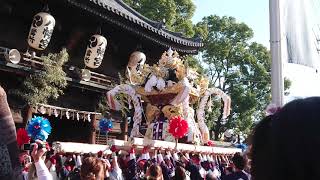 H30魚吹八幡神社秋季例祭　昼宮朝　𠮷美屋台