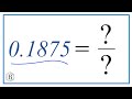 0.1875 as a Fraction (simplified form)