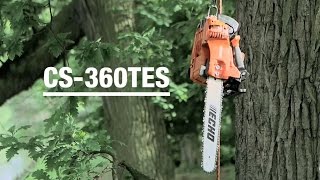 See the ECHO CS-360TES chainsaw in action and the features that make it so special.