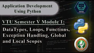 Application Development Using Python ( VTU 5th SEM ) Module 1 ( 18CS55 )