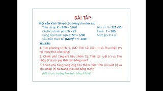 0091 (Full)-Macro- Diễn giải bài tập IS - LM theo đại số và hình học (Bài Tập)