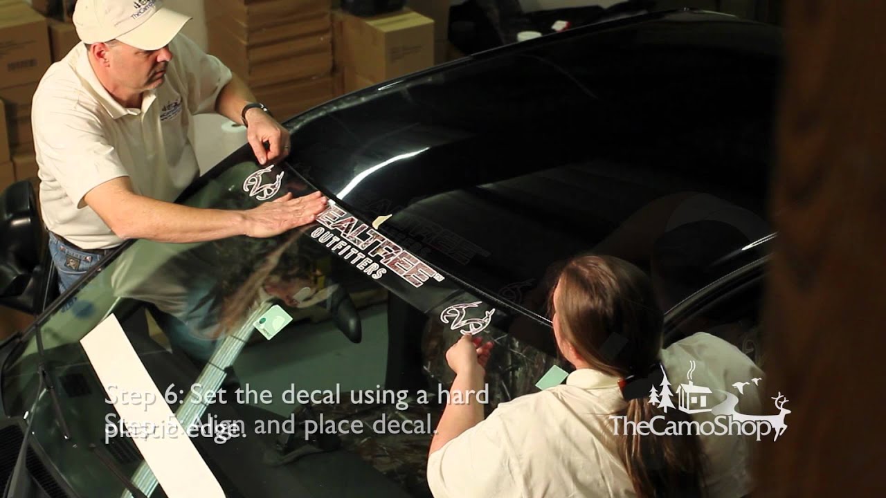 Camo Truck Windshield Decal Installation Youtube