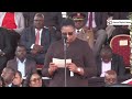 listen to cs aisha jumwa s remarks in front of president ruto during nys pass out parade in gilgil