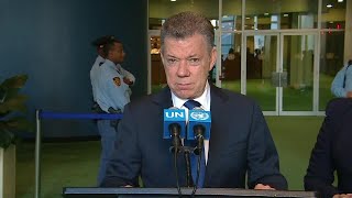Juan Manuel Santos, President of Colombia - Press Briefing (24 April 2018)