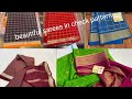 checks pattern pure Mysore silk and pure Ksic Mysore silk saree worldwide single saree courier avl