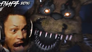 FREDDY JUMPSCARE... OF DEATH | Five Nights At Freddy's 4 (Demo) Gameplay - Night 1 Complete