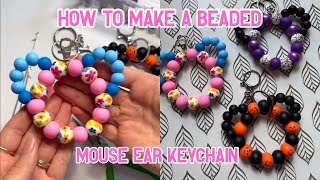 MOUSE EAR KEYCHAIN TUTORIAL! Using Silicone Beads! #crafttutorial