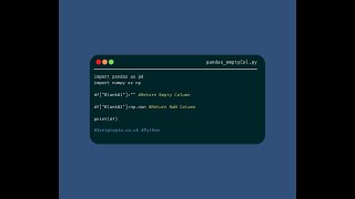 Python pandas - Create empty column in DataFrame
