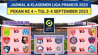 Jadwal Liga Prancis 2023 Pekan ke 4 : Lyon vs PSG | Klasemen Ligue 1 Prancis 2023/2024