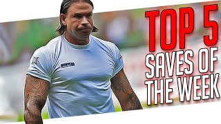 TOP 5 - Best Goalkeeper Saves I WEEK #25 2015