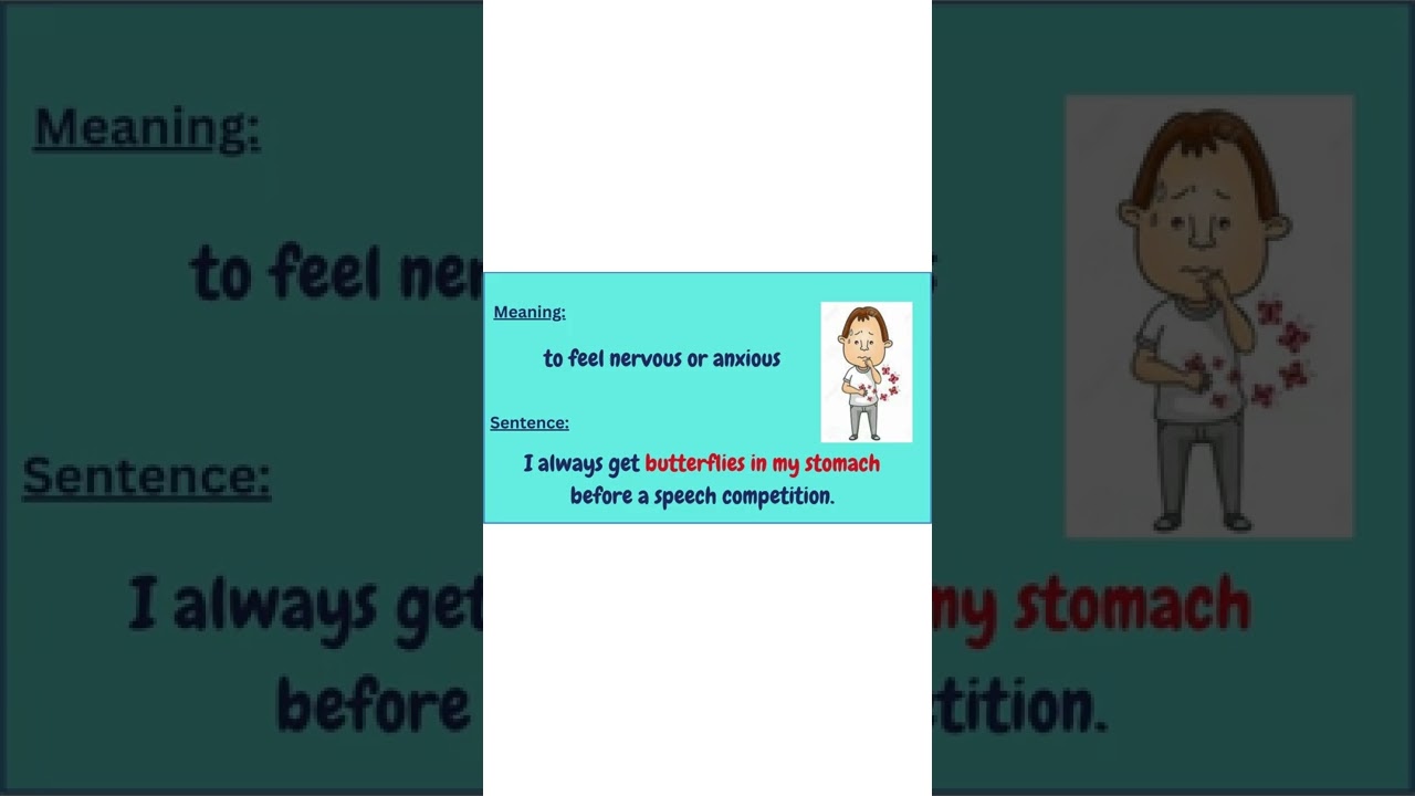 Butterflies In Stomach English Idiom At Tena Burns Blog