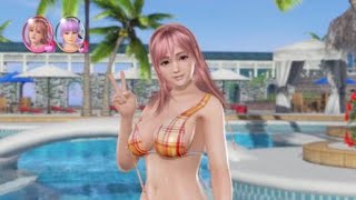 DOAX3　勝利したほのかちゃんにポロリ注意報発令中！「 ほのかちゃんの肩ひもが～♪ 」　セリフ：オーナー明菜