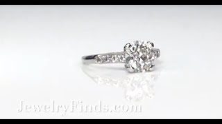 Antique Diamond Engagement Ring Edwardian 2.03ct t.w.Engagement Ring Platinum