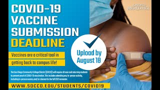 Proof of COVID-19 vaccination upload instructions.