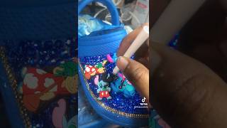 Lilo x Stitch blue custom Crocs #customshoes #diy #liloandstitch #disney #crocs #shoes