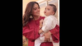 Iqra Aziz Pakistani drama Actress with her Son Kabir Hussain #shorts