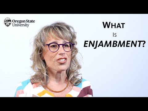 Why do contemporary poets often use Enjambment in a free verse poem?