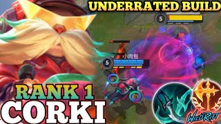 CORKI SPAMMING BIG ULT MISSILE! LATEGAME KILLER MVP PLAY - TOP 1 GLOBAL CORKI BY 小肉包 - WILD RIFT