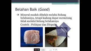 Mineralogi Materi 7a (Sifat Fisik Mineral)