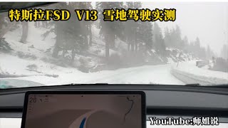 特斯拉 FSDV13雪地驾驶实测