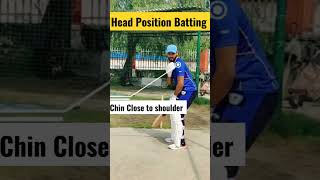 Cricket Basics: Head Position in Batting + Focus on Ball | #crickettips #shorts #youtubeshorts #yt20