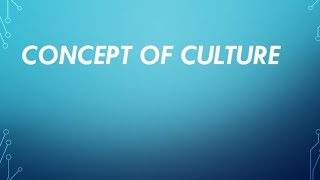 concept of culture