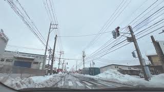 【2025/2/9 福井雪道】越前市警察署から鯖江市嚮陽会館まで旧８を走行