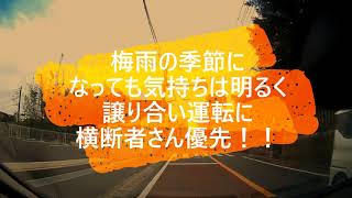 【譲り合い運転＆信号機のない横断歩道】梅雨の季節もお互いに思いやり気遣いで気持ちよく運転したいですね♪