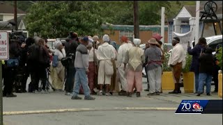 Slave rebellion reenactment in St. John Parish